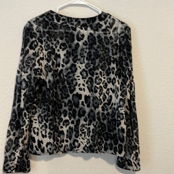 Animal Print Shell Jacket Sz Lge by Peck & Peck - Picture 3 of 8